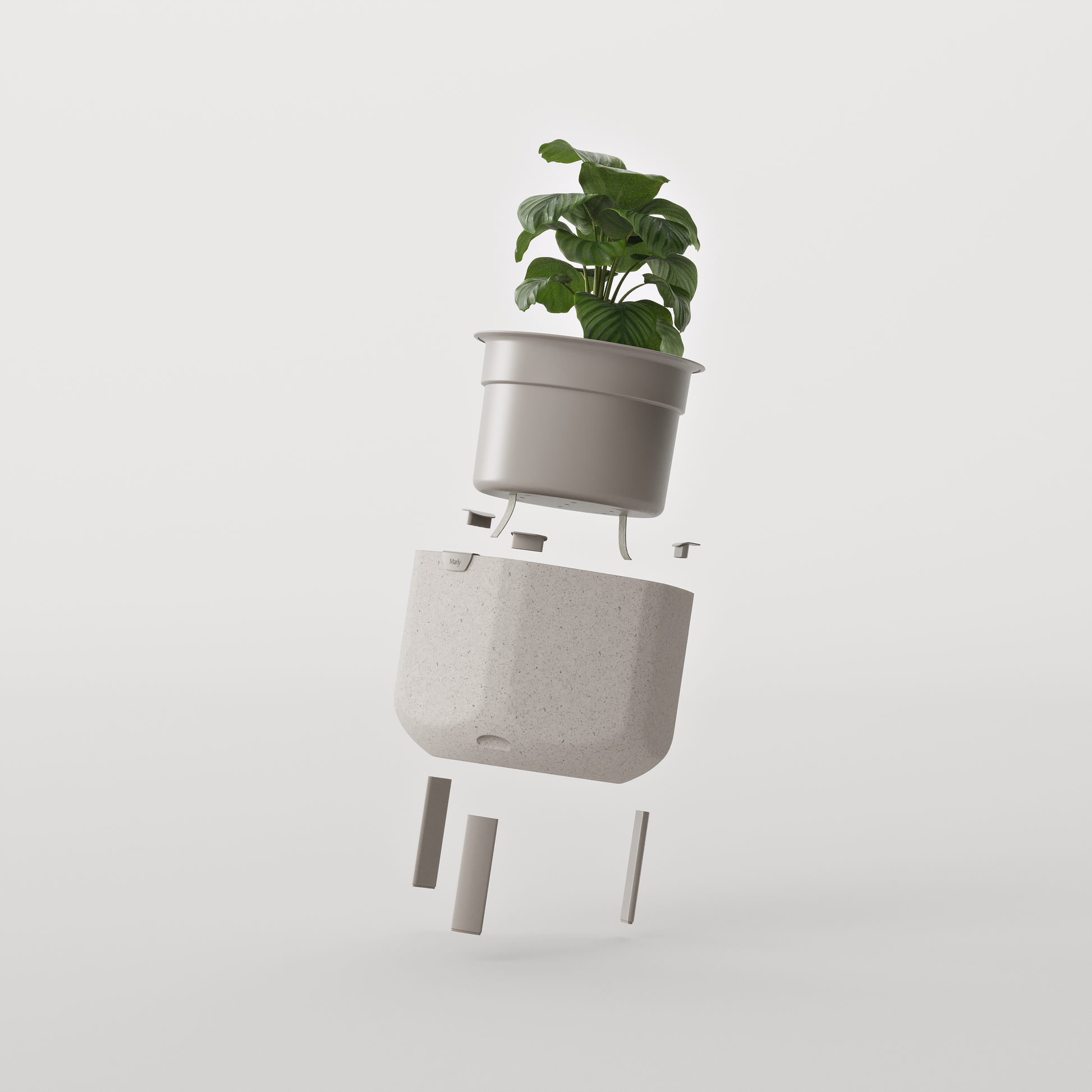 sage green plant pots Larger, Sage Green Self-Watering Planter – Marly Garden