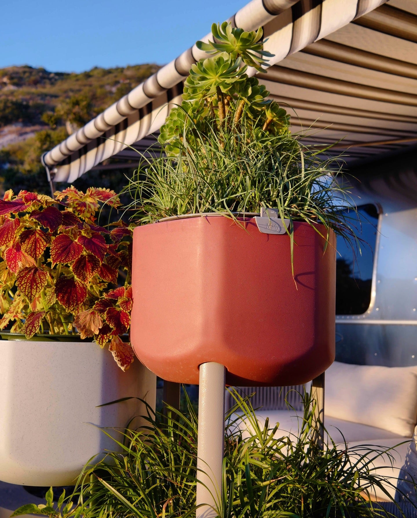 terracotta self watering planter Smaller, Earthy Terracotta Self-Watering Planter – Marly Garden