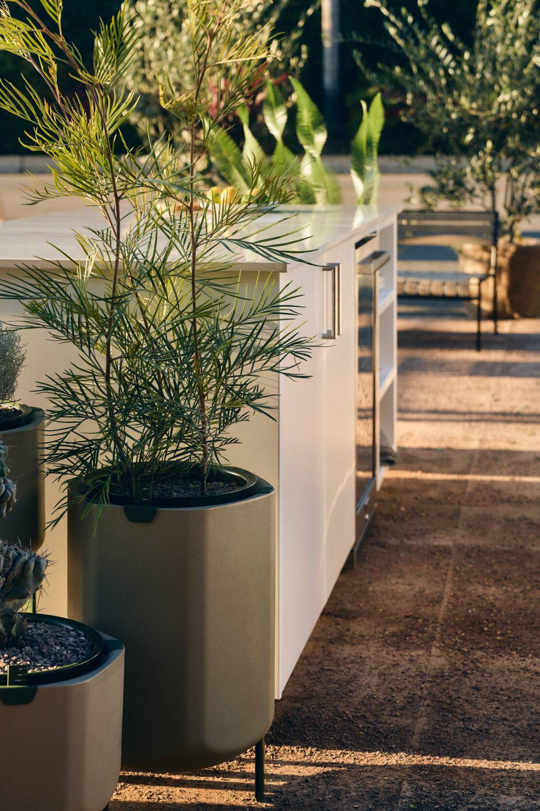 self watering long planter Larger, Sage Green Self-Watering Planter – Marly Garden
