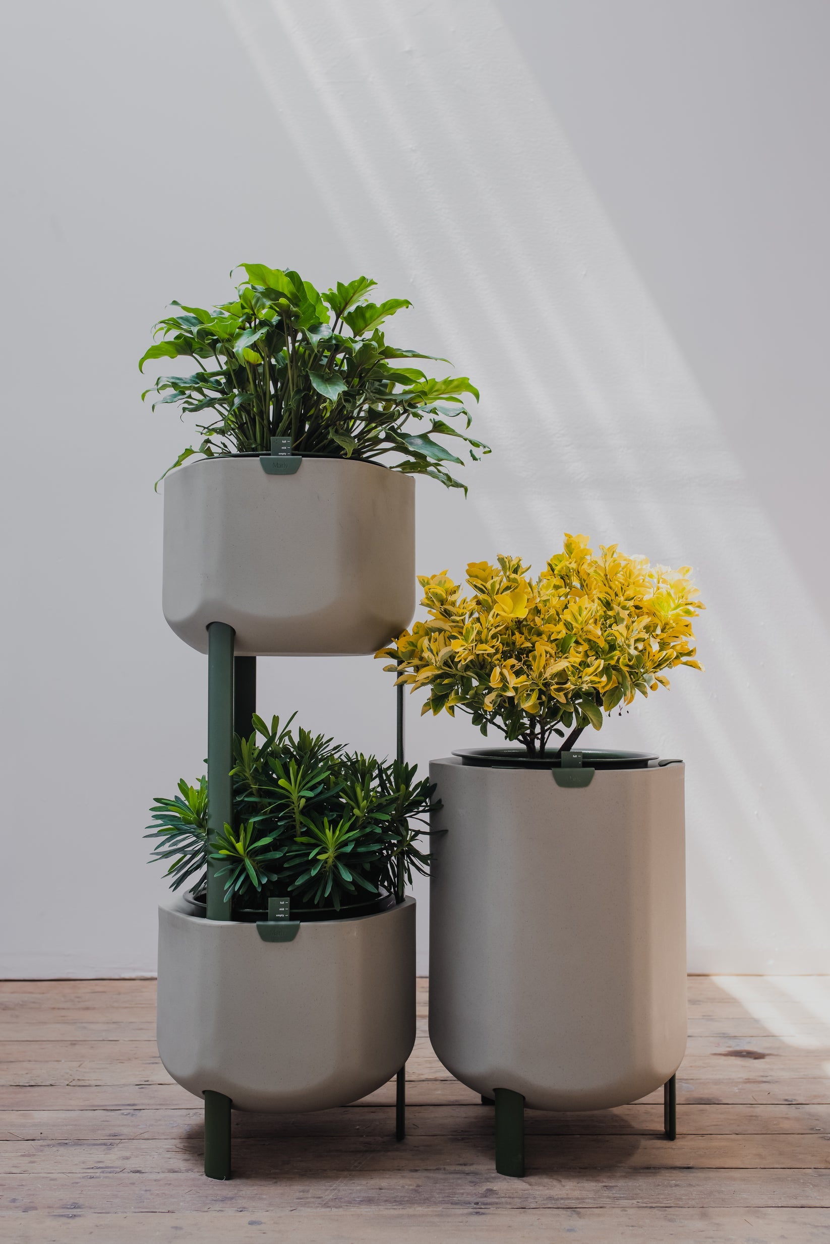 sage green plant pot Larger, Sage Green Self-Watering Planter – Marly Garden