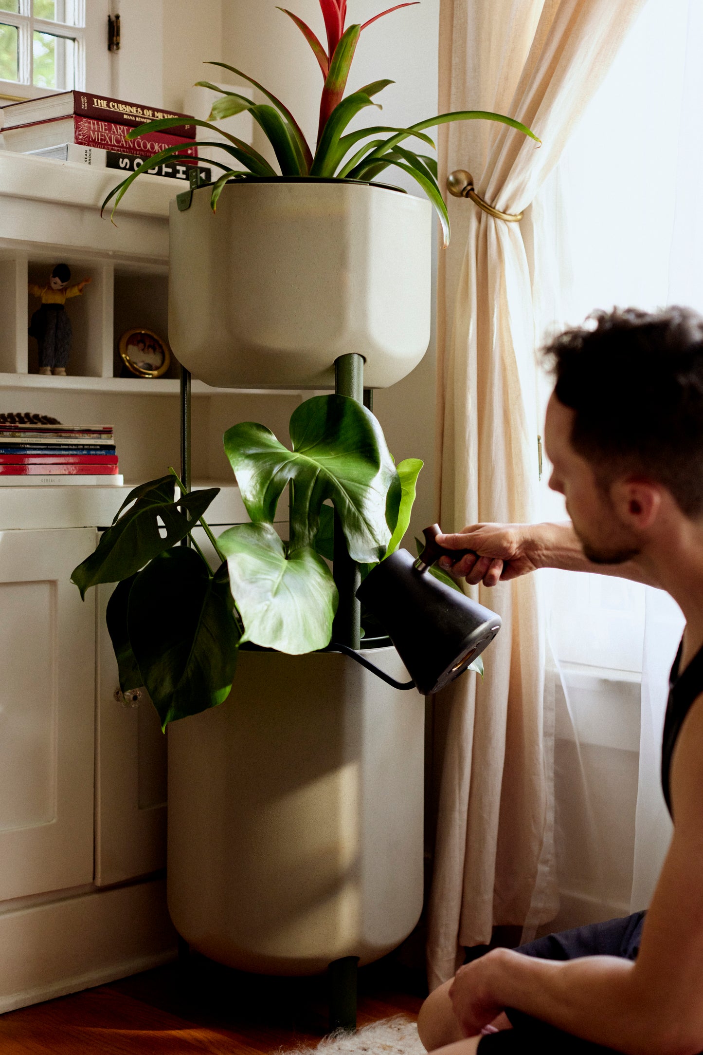 Smaller, Sage Green Self-Watering Planter