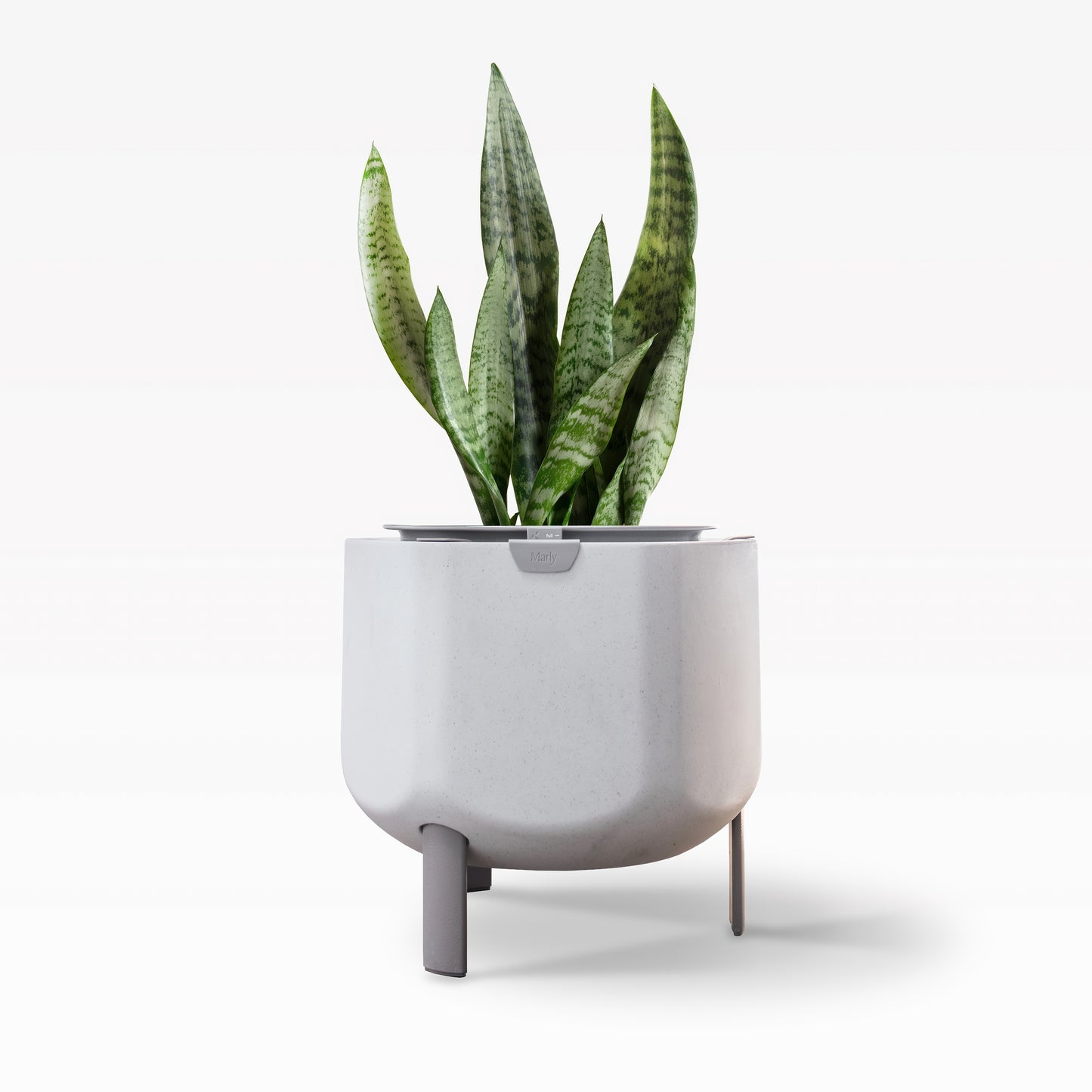 Small, Stone White Self-Watering Planter